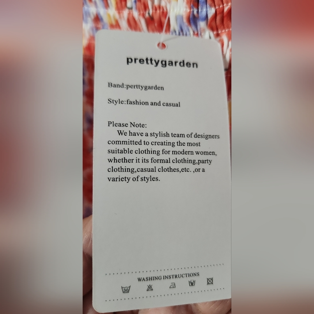 PRETYGARDEN DRESS NWT. SIZE L Floral Print Women's Dress - Picture 5 of 8